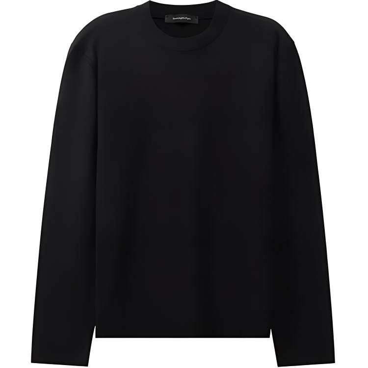 Ermenegildo Zegna Sweaters Men's Black Crew Neck Thin