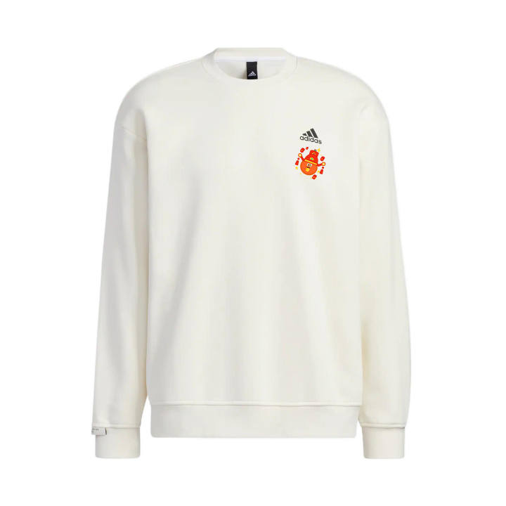 Adidas Adidas Sweatshirts Unisex White Crew Neck Moderate Regular