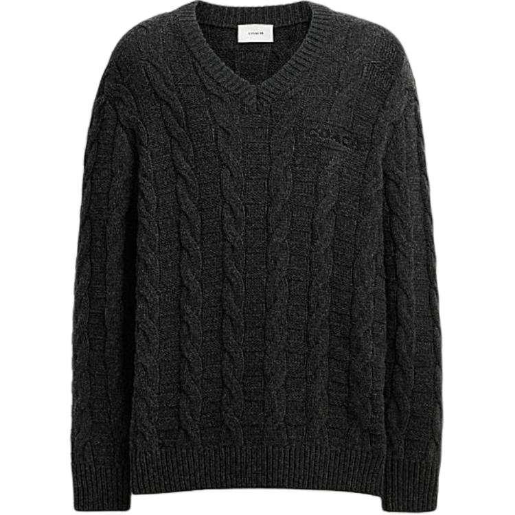 COACH COACH Sweaters Men's Black V Neck Moderate Other