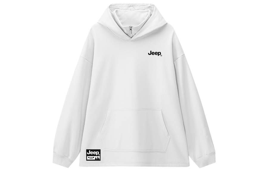 Jeep Sweatshirts Unisex Hooded Moderate Mock Two Piece