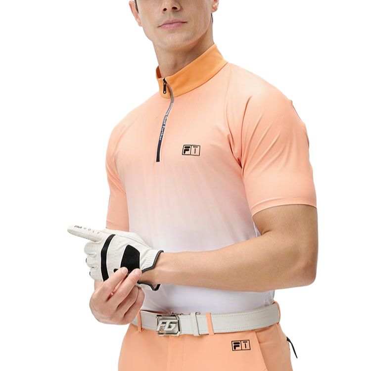 FILA Golf Polo Shirt Men's Dark Star Yellow