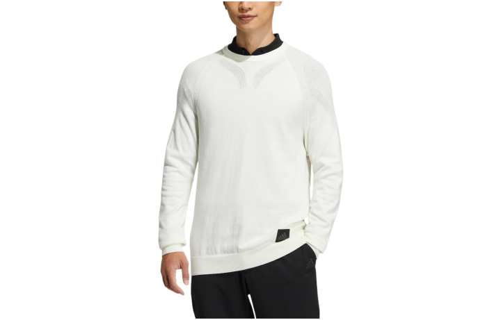 Adidas Adidas Knitwear Men's White Crew Neck Moderate Other