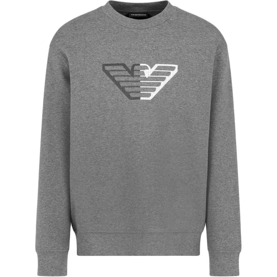 EMPORIO ARMANI Logo Embossed Crewneck Sweatshirt