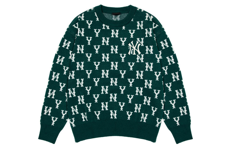 MLB New York Yankees Sweaters Unisex Dark Green Crew Neck Moderate Other