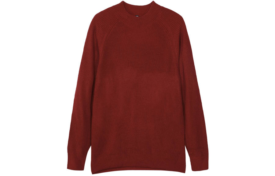 UNIQLO Sweaters Men's Red Half Turtleneck Moderate Base Layer