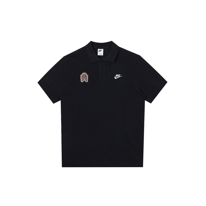 Nike Nike Polo Shirts Men's Black Polo Collar Moderate Straight Fit