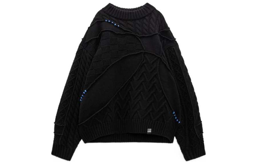 ADER ERROR ADER ERROR X Zara Oversized Patchwork Knit Mens Sweater