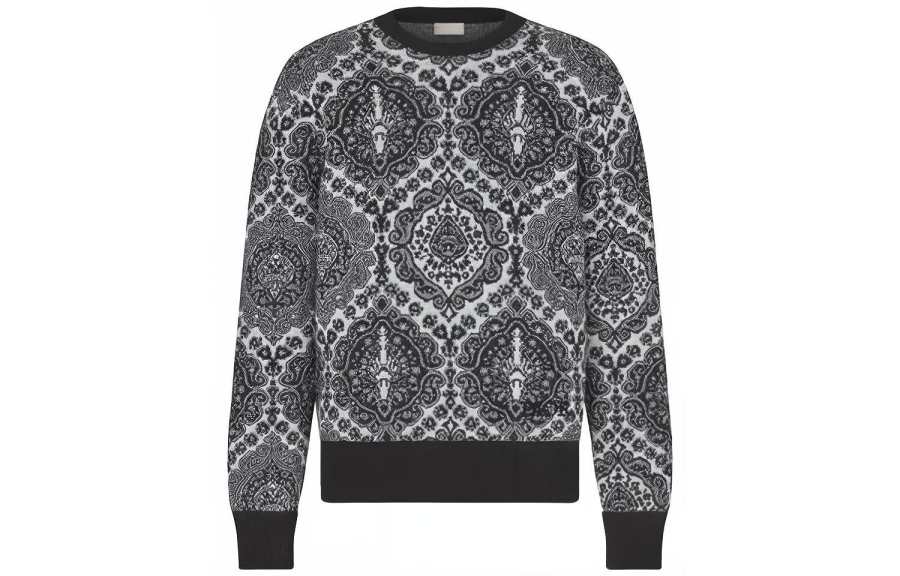 DIOR Quarterly New Products Sweaters Men's Gray Crew Neck Moderate Other