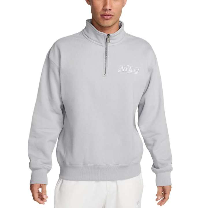 Nike Nike Sweatshirts Men's Gray Stand Collar Moderate Regular