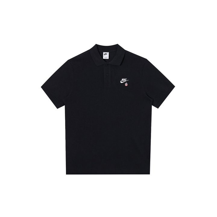 Nike Nike Polo Shirts Men's Black Polo Collar Moderate Straight Fit