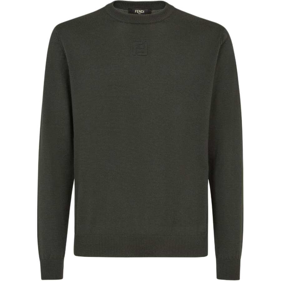 FENDI Crewneck Long Sleeve Knit Sweater