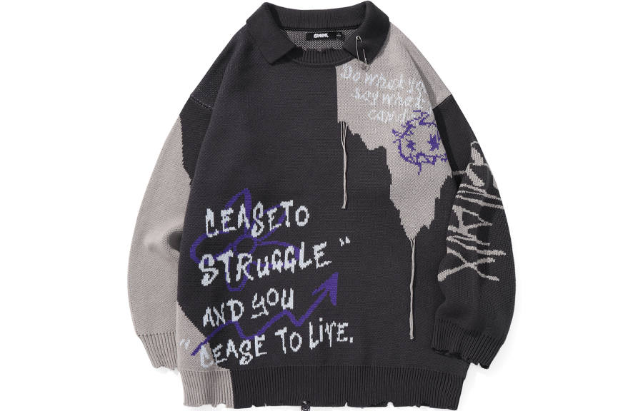 GENANX Sweater Unisex Dark Gray