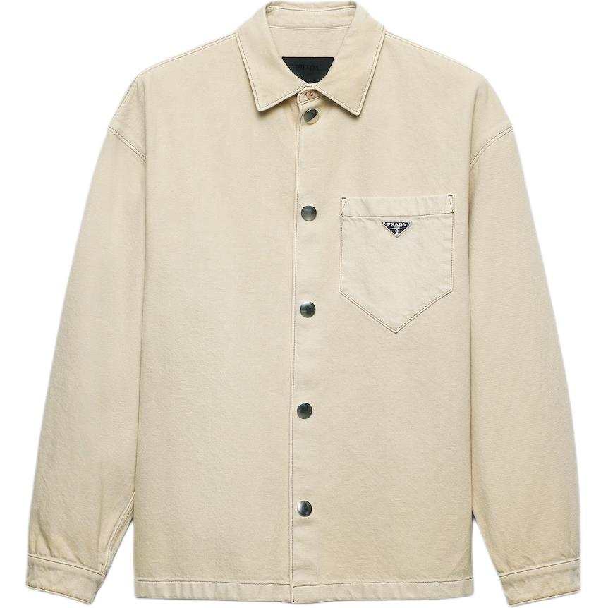 PRADA PRADA Logo plaque Denim Shirt