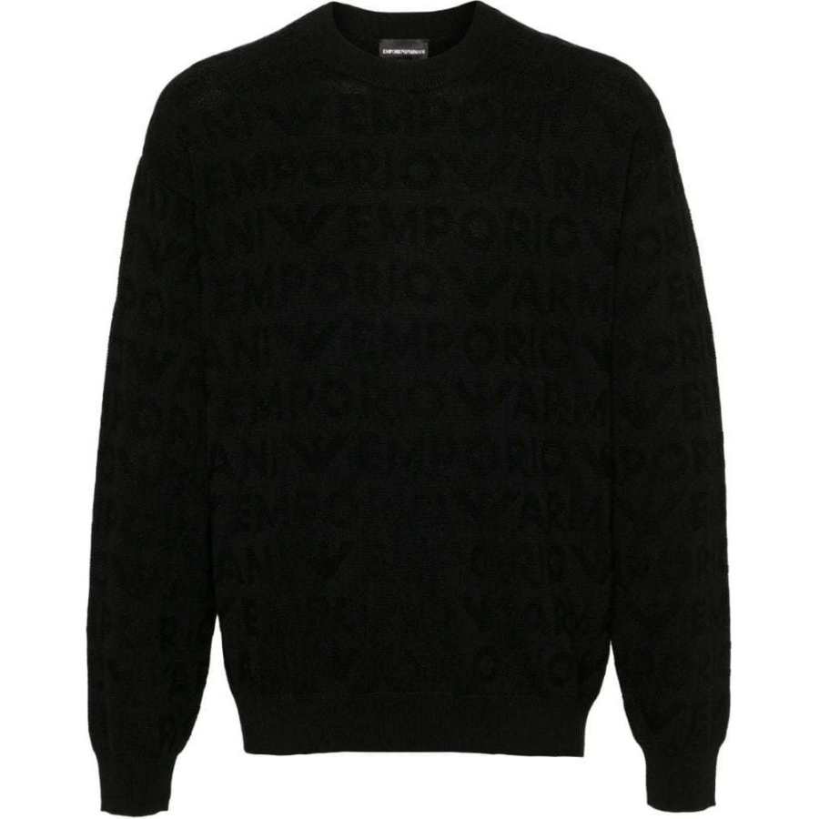 Emporio Armani link-stitch wool sweater
