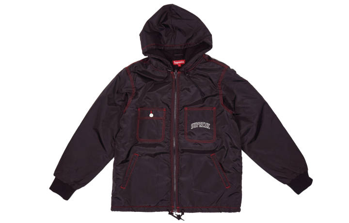 Supreme Supreme Sherpa Lined Nylon Zip Up Jacket