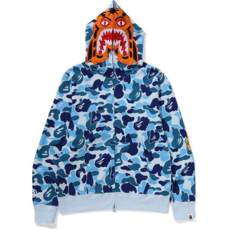A BATHING APE A Bathing Ape shark-pattern half-zip pullover