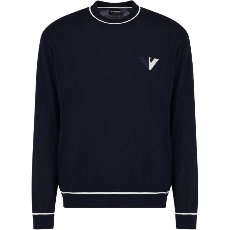 EMPORIO ARMANI SS24 Sweater Men's Marine Blue