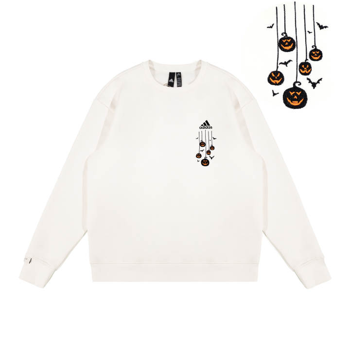 Adidas Adidas Sweatshirts Unisex Ecru Crew Neck Moderate Regular