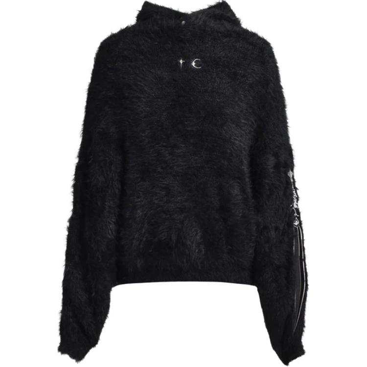 Thug Club Sword faux-fur hoodie
