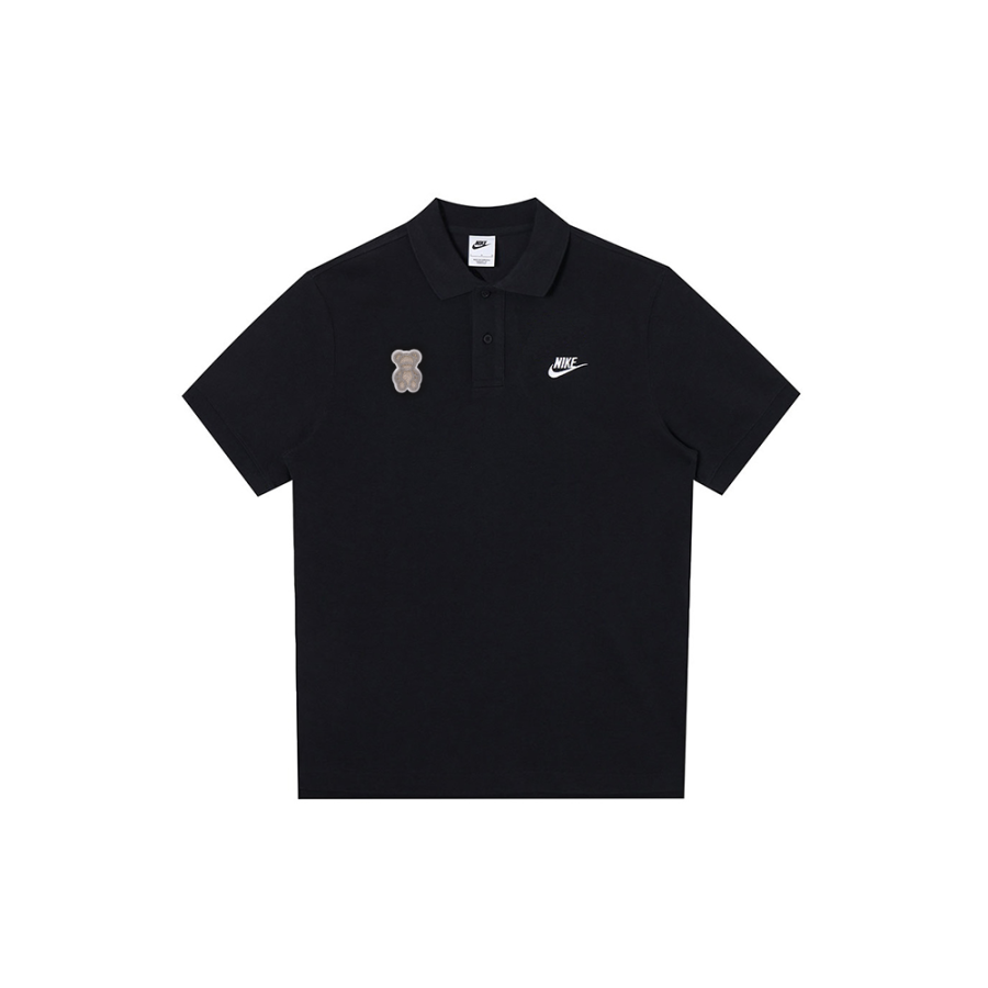 Nike Nike Polo Shirts Men's Black Polo Collar Moderate Straight Fit