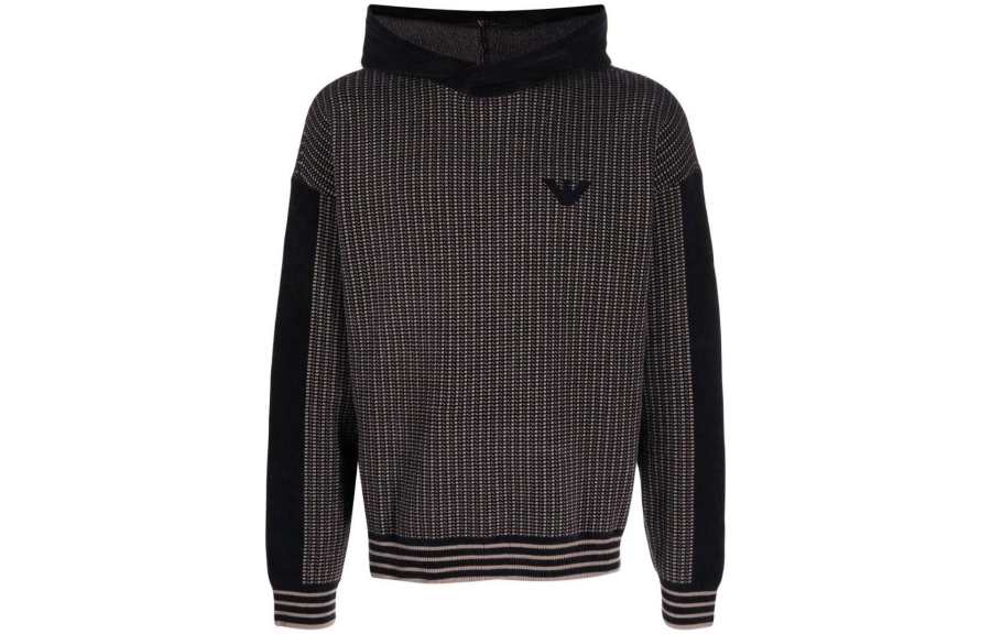 EMPORIO ARMANI Sweaters Men's Brown Hooded Moderate