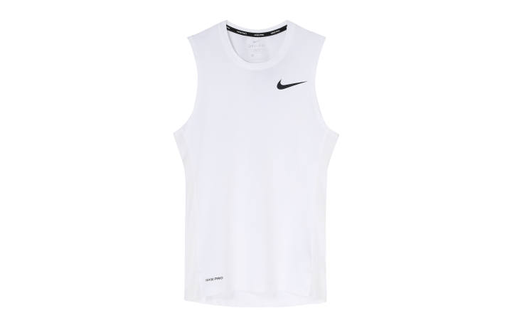 Nike Nike Tank Tops Men's White Crew Neck Moderate Straight Fit