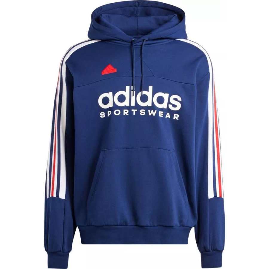 Adidas Adidas Clothing Sweatshirts Men's Blue Hooded Moderate