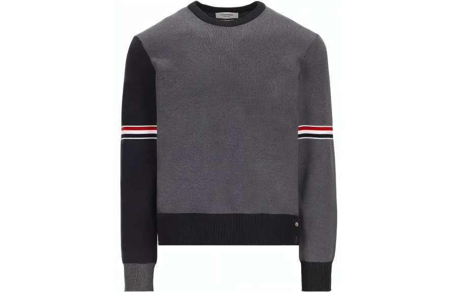 THOM BROWNE THOM BROWNE Color-Block Crewneck Sweater