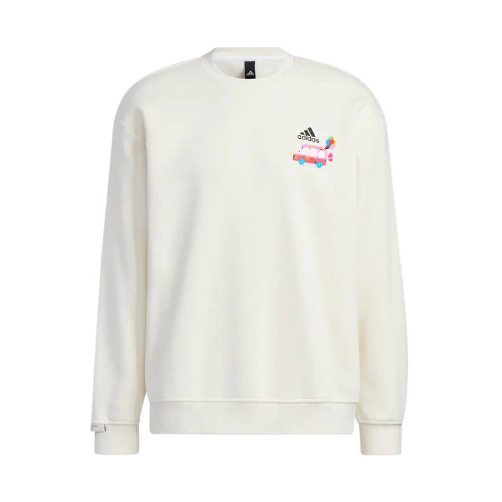 Adidas Adidas Sweatshirts Unisex White Crew Neck Moderate Regular
