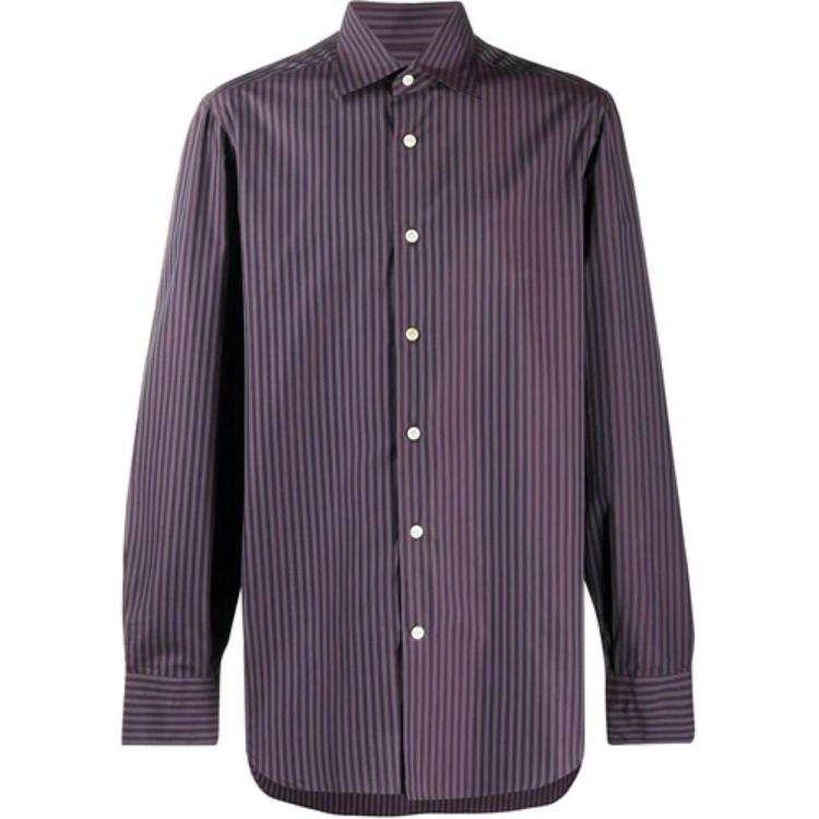 KITON KITON Striped Curved Hem Shirt