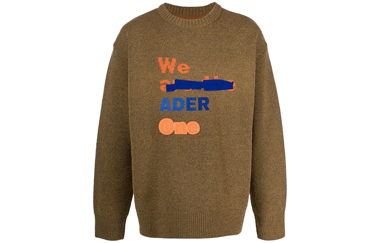 ADER ERROR ADER ERROR Sweaters Men's Yellow Brown Crew Neck Moderate Other
