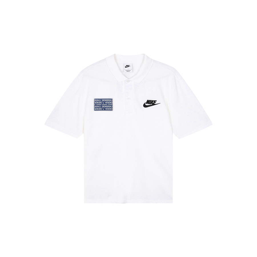 Nike Nike Polo Shirts Men's White Polo Collar Moderate Straight Fit