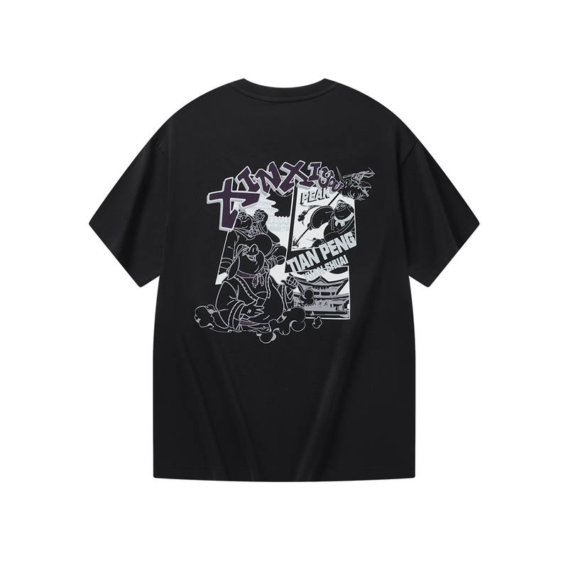 PEAK PEAK T Shirts Unisex Black Crew Neck