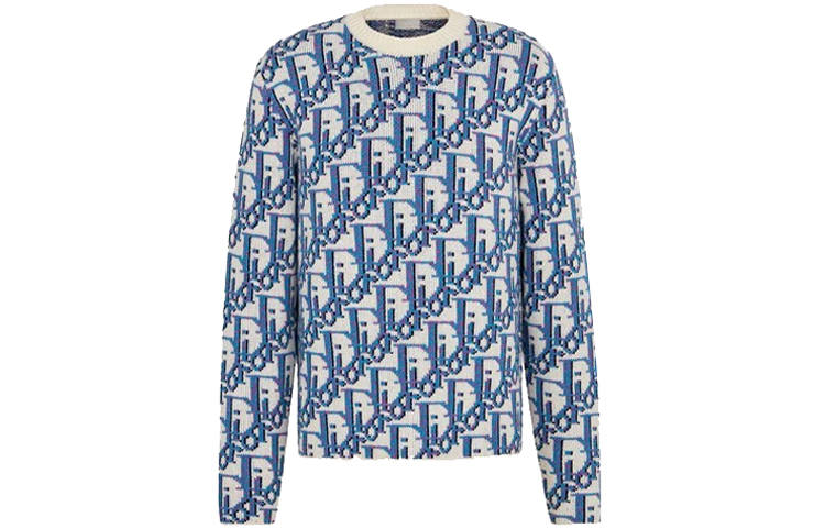 DIOR Christian DIOR Pre Owned Oblique intarsia Sweater