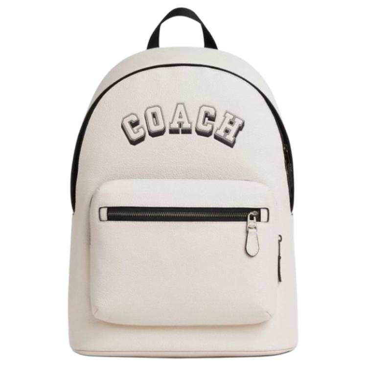 COACH COACH Cow Leather Backpack Large Men's Black White