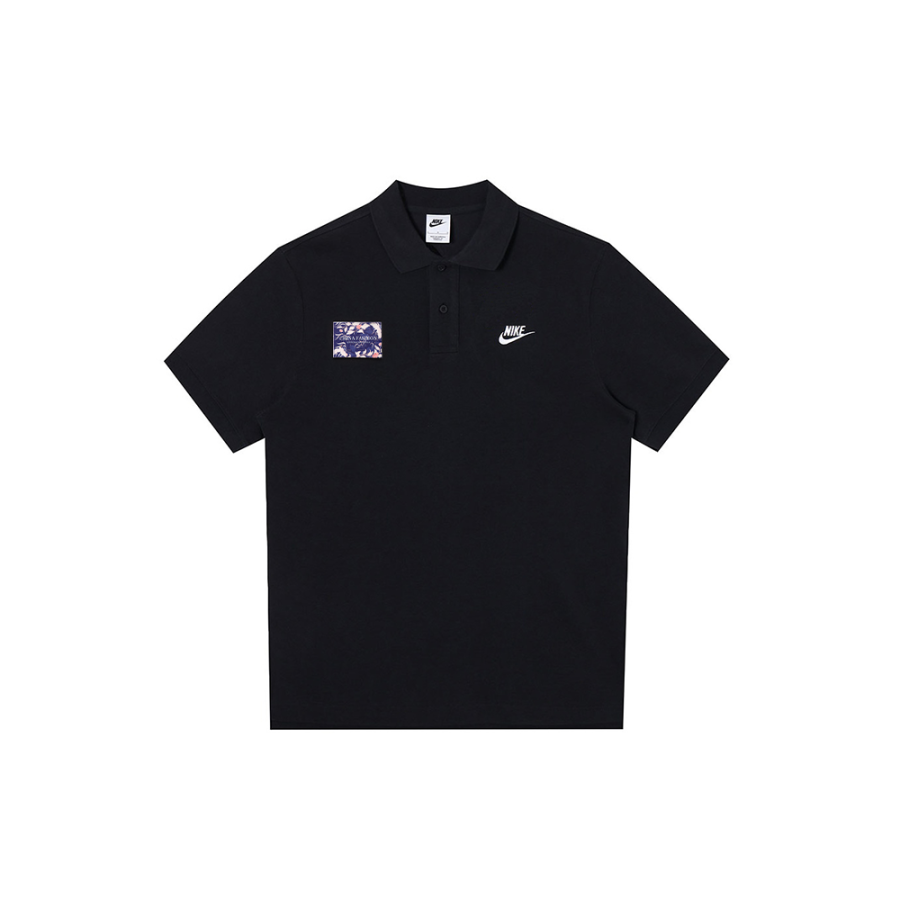 Nike Nike Polo Shirts Men's Black Polo Collar Moderate Straight Fit