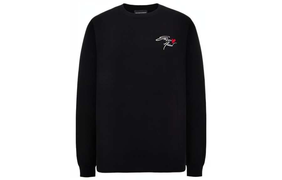 EMPORIO ARMANI Sweaters Men's Black Crew Neck Moderate Other