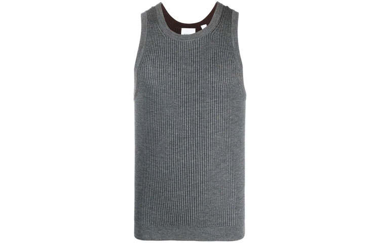 Burberry Tank Tops Men's Gray Crew Neck Moderate Other