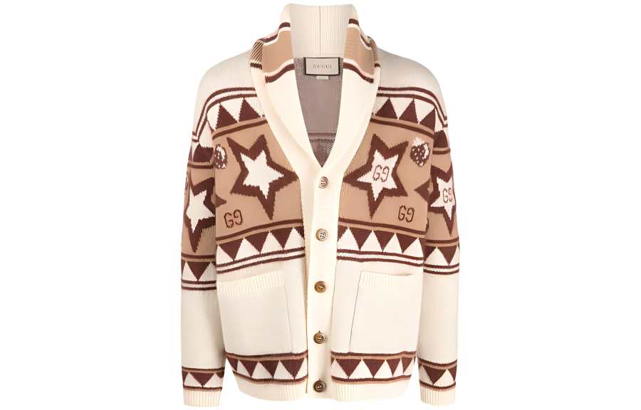GUCCI 【ExclusivePrevious Season】star-pattern button-up cardigan