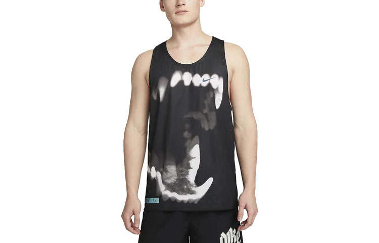 Nike Nike Tank Tops Men's Black Crew Neck Moderate Straight Fit