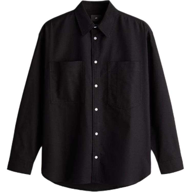 H&M H&M Shirts Men's Black Lapel Moderate Other