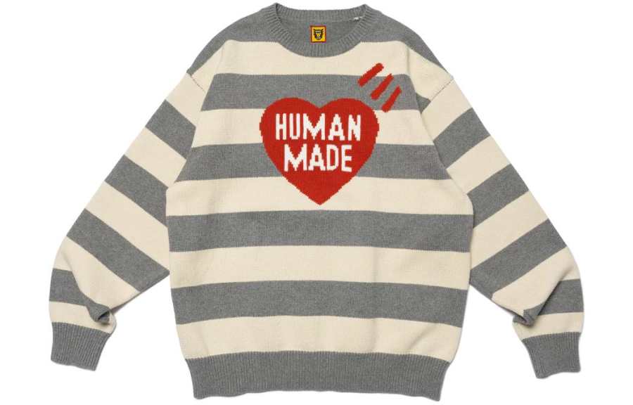 HUMAN MADE HUMAN MADE Striped Heart Knit Sweater