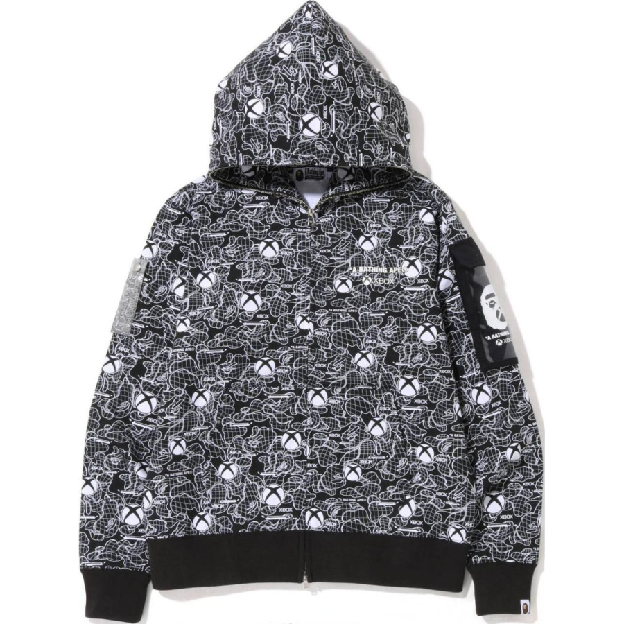 A BATHING APE X XBOX CAMO FULL ZIP HOODIE