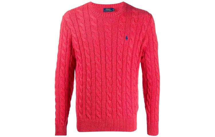 Polo Ralph Lauren 【Best of: PromotionsPrevious Season】logo-embroidered cable-knit sweatshirt