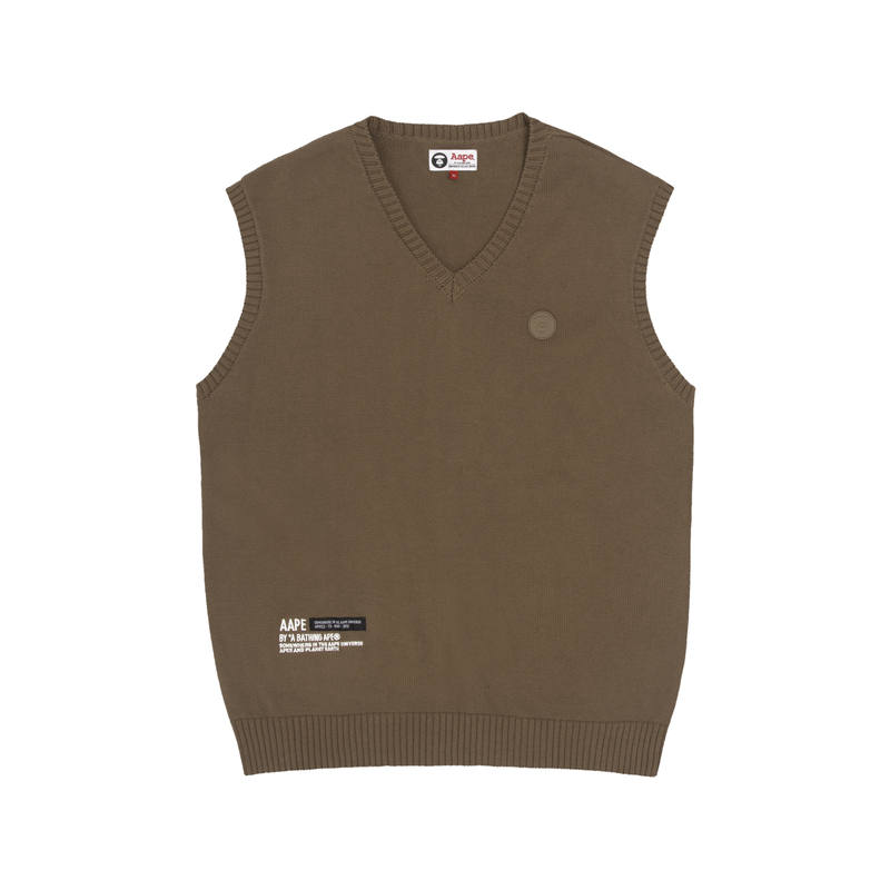 Aape Aape Logo-patch Knit Sweater Vest