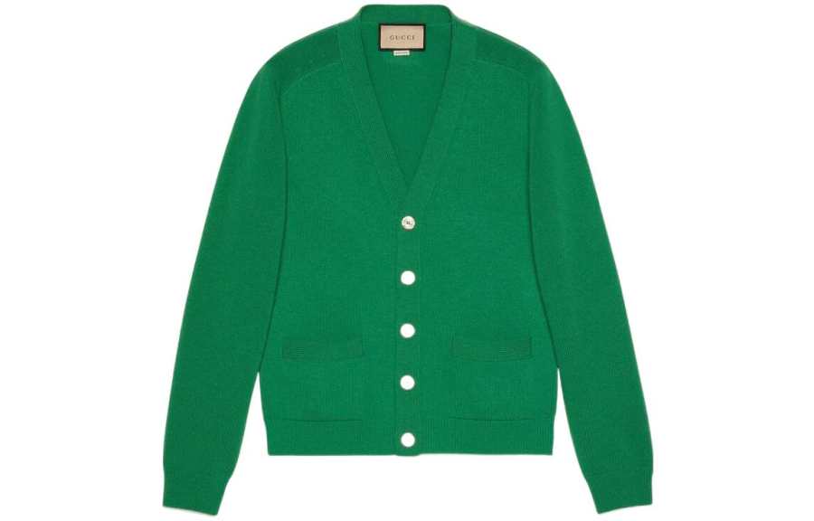 GUCCI GUCCI Logo Patch Button Fastening Cardigan