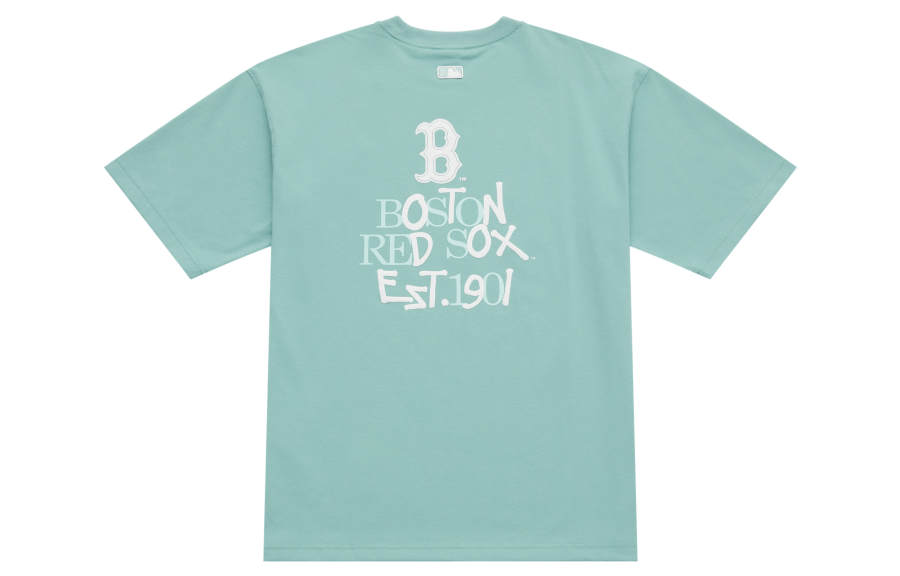 MLB MLB Boston Red Sox Basic Collection SS25 T Shirt Unisex Heather Gray Mint Green