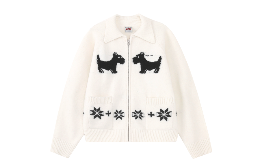 F426 F426 Sweaters Unisex Lapel Moderate