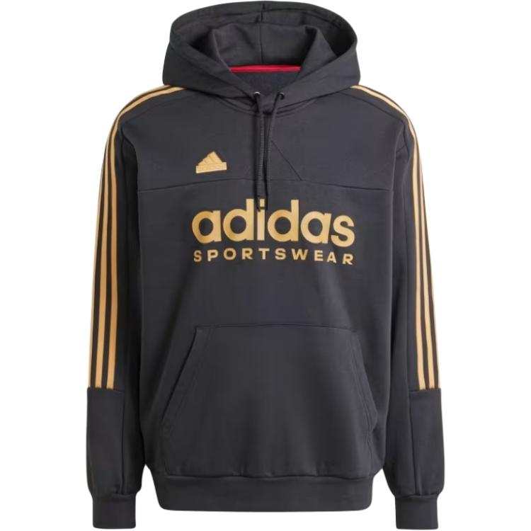 Adidas Adidas Clothing Sweatshirts Men's Black Hooded Moderate