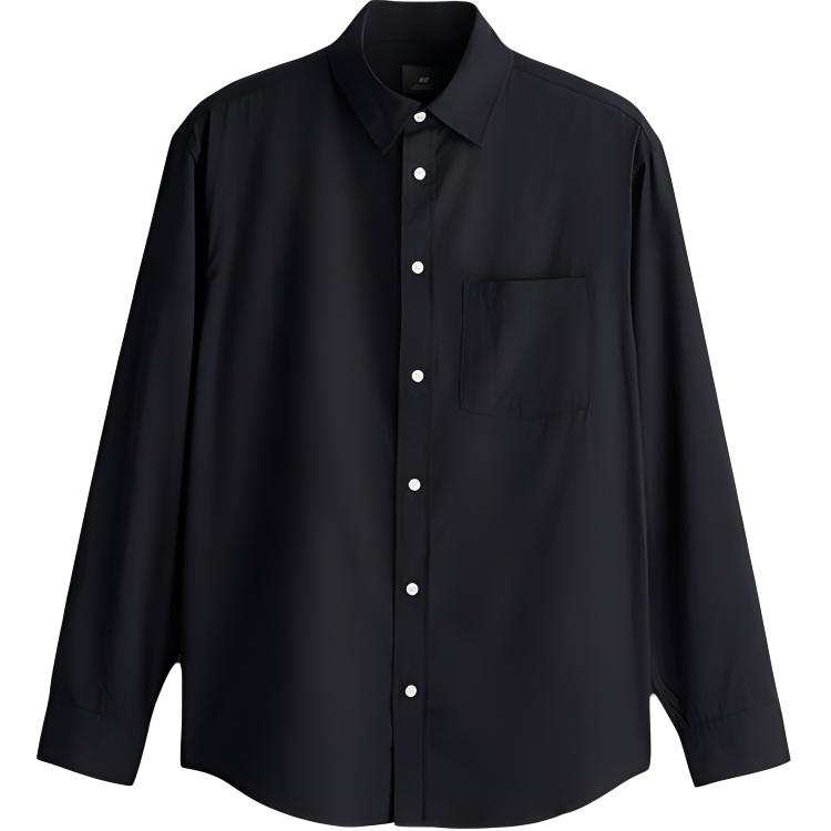 H&M H&M Shirts Men's Black Lapel Moderate Other